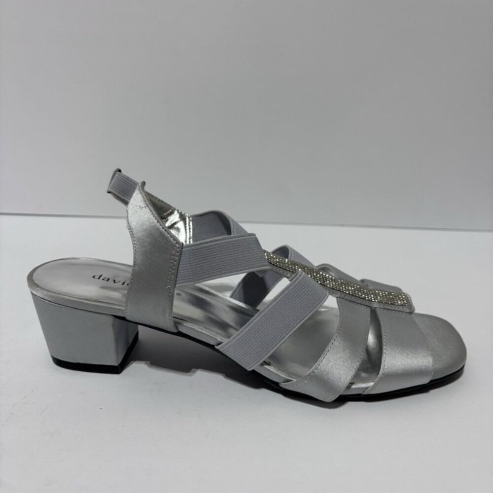 David Tate Women’s Eve, Silver Slingback Sandals, Size 9 WW